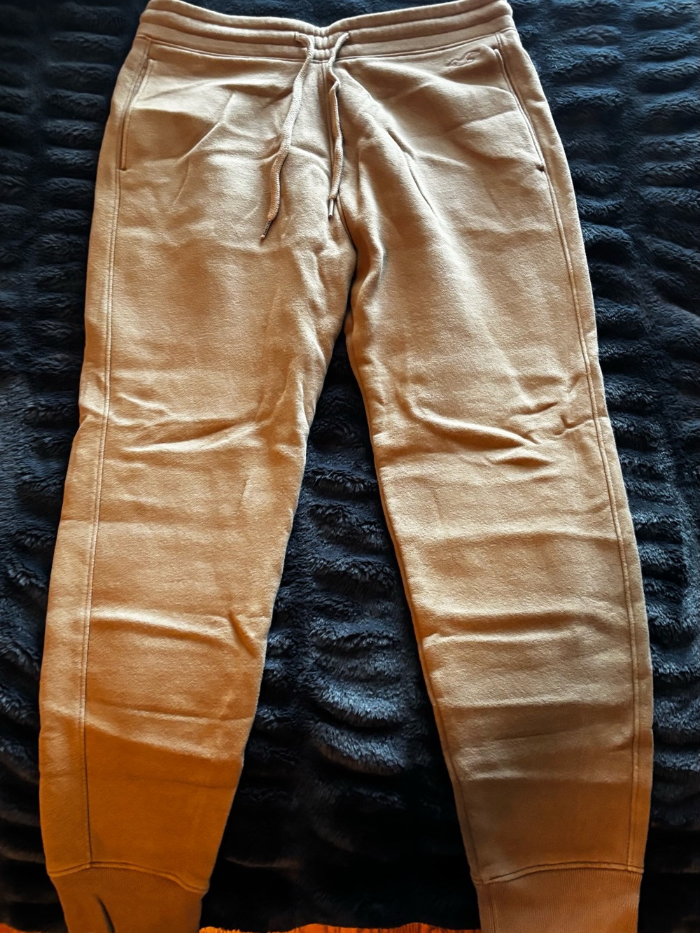 Hollister Men's Casual Drawstring Jogger Pants in Tan
